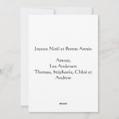 Franse Joyeux Noel Red Green gepersonaliseerd Feestdagenkaart (Achterkant)