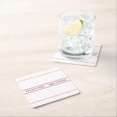 Franse Joyeux Noël rode streep Kerstmis Kartonnen Onderzetters (Insitu)