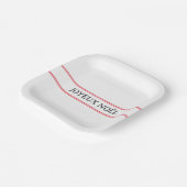 Franse Joyeux Noël rode streep Kerstmis Papieren Bordje (Gebogen)