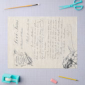 Franse  juwelen-factuur voor Manuscript Angel Tissuepapier (Craft)