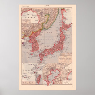 Franse kaart, 1920, Japan Poster