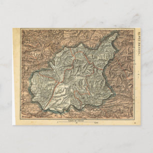  Franse kaart, Alpes Basse Briefkaart