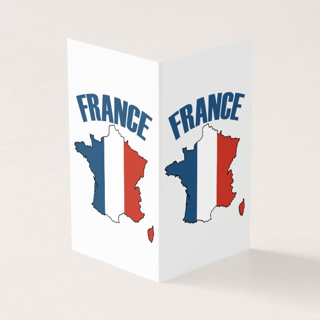 Franse kaart - Franse vlag (Buitenkant)