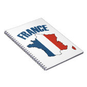 Franse kaart - Franse vlag Notitieboek (Rechterzijde)