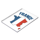 Franse kaart - Franse vlag Notitieboek (Linkerzijde)