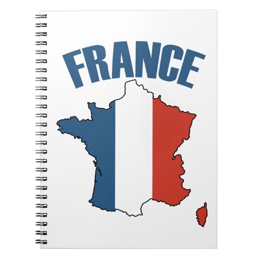 Franse kaart - Franse vlag Notitieboek (Voorkant)