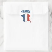 Franse kaart - Franse vlag Vierkante Sticker (Tas)