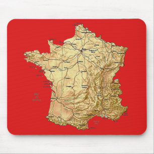 Franse kaart Mousepad Muismat