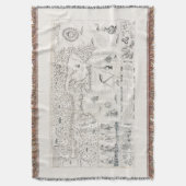Franse kaart van Canada (Québec) door Champlain 16 Deken (Voorkant Verticaal)