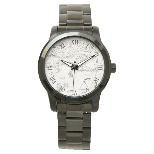 Franse kaart van Canada (Québec) door Champlain 16 Horloge (Voorkant)