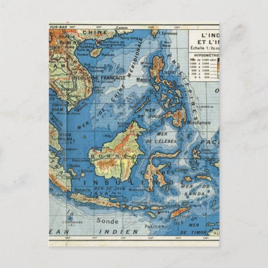  Franse kaart van Indonesië (Voorkant)