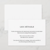 Franse Kaart voor informatie/details (Voorkant / Achterkant)