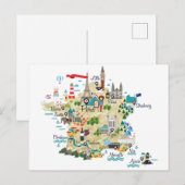 Franse kaart voor toeristen (Voorkant / Achterkant)