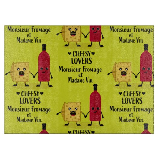 Franse kaas- en wijngiften snijplank (Voorkant)