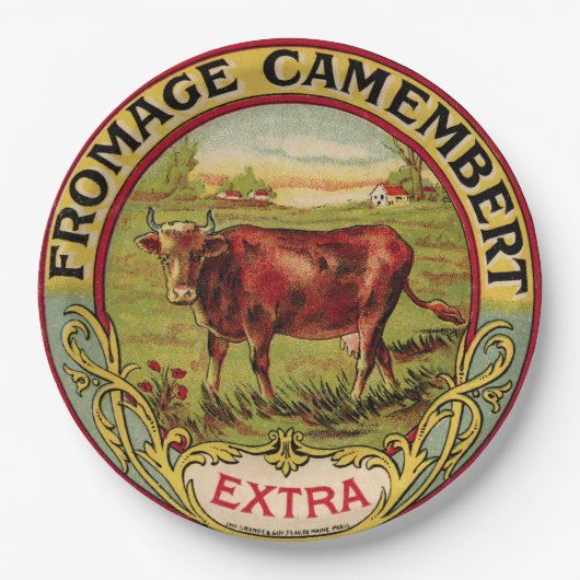  Franse kaas met melkkoe Picnic Bord (Voorkant)