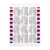 Franse kalender 2021 magneet (Verticaal)