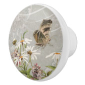  Franse kalligrafie Wilde Flowers Butterfly Keramische Knop (Rechts)