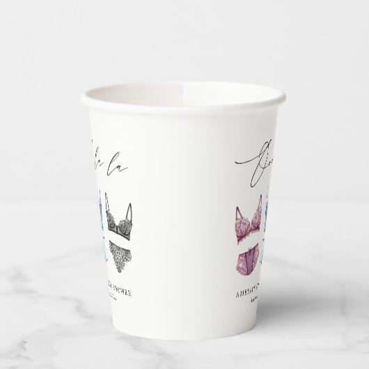 Franse Kant Ondergoed Bruidsdouche Papieren Bekers (Links)