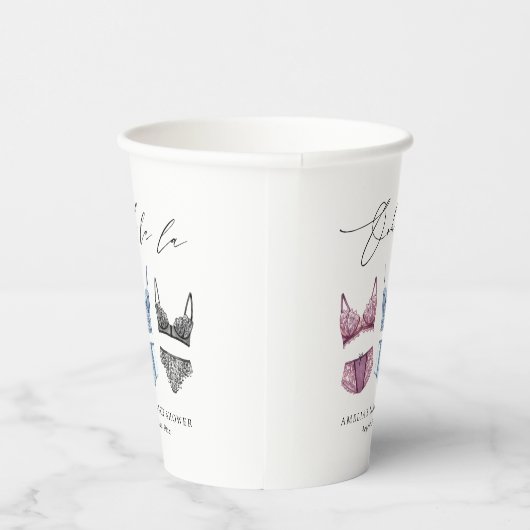 Franse Kant Ondergoed Bruidsdouche Papieren Bekers (Rechts)