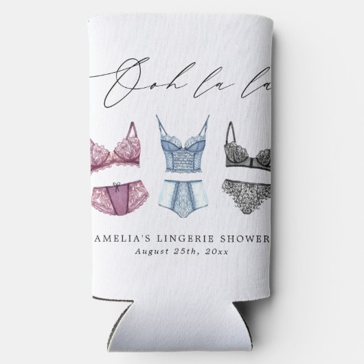 Franse Kant Ondergoed Bruidsdouche Seltzer Blikjeskoeler (Achterkant)