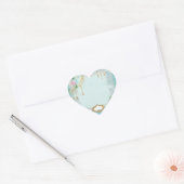 Franse Kant & Roze Rozen Sticker Labels (Envelop)