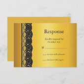 Franse kant RSVP in goud (Voorkant / Achterkant)
