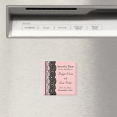 Franse kant Sparen de Magnet van de Datum (roze) (Insitu (Vaatwasser))