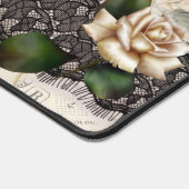 franse kant Victoriaans witte roos Bureaumat (Hoek)