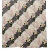 franse  kant Victoriaans witte roos Douchegordijn (Voorkant)