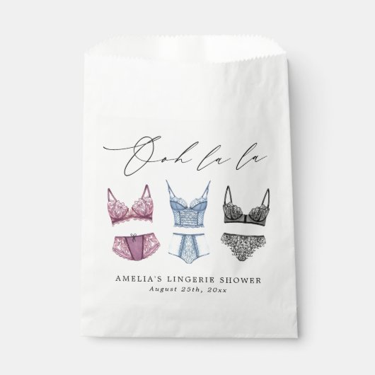 Franse Kanten Ondergoed Bruidsdouche Bedankzakje (Voorkant)