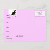 Franse Kat Bruids- Uitnodiging Briefkaart (Achterkant)