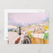 Franse kat op het dak briefkaart (Voorkant / Achterkant)