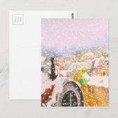 Franse kat op het dak briefkaart (Voorkant / Achterkant)