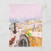 Franse kat op het dak briefkaart (Voorkant)