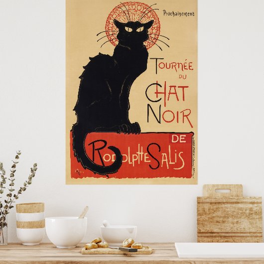 Franse kat poster (Keuken)