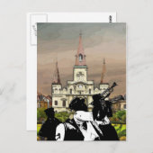 Franse kathedraal kwart, New Orleans Briefkaart (Voorkant / Achterkant)