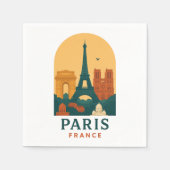Franse Kathedraal Servetten - Vintage Paris Ontwer (Voorkant)