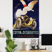 Franse Katoen en Desgouttes Klassieke auto Poster (Thuiskantoor)