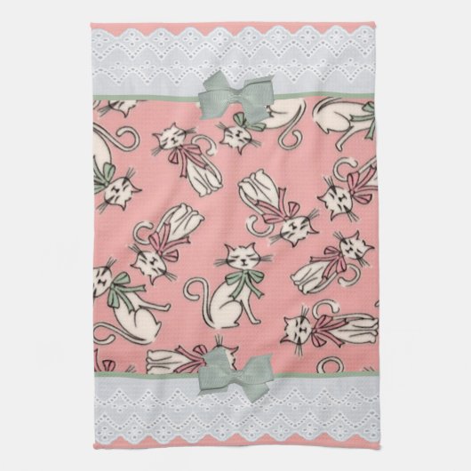 Franse katten theedoek (Verticaal)