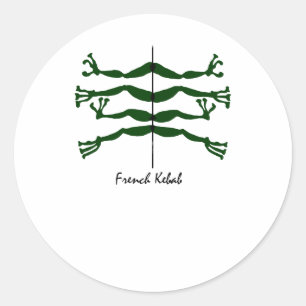Franse kebab ronde sticker