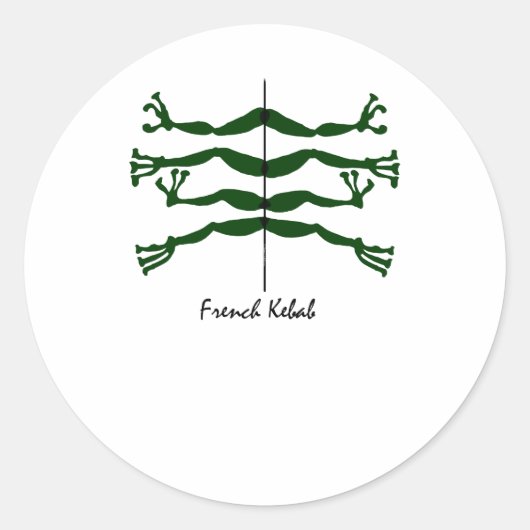 Franse kebab ronde sticker (Voorkant)