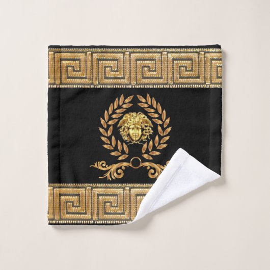 Franse keizerrijk Golden Medusa Laurel krans Bad Handdoek (Wasdoekje)