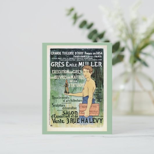  Franse keramiekfabrikant Parijs Briefkaart (Staand voorkant)