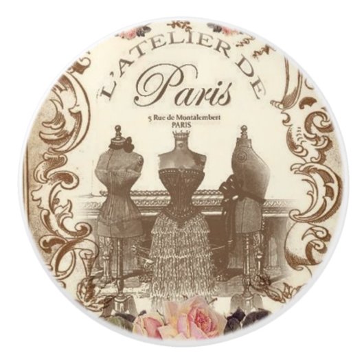 Franse keramische knop (Voorkant)