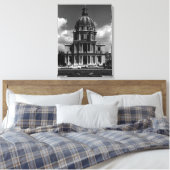 -Franse kerk Saint Louis Invalides Canvas Afdruk (Insitu (Slaapkamer))