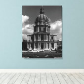-Franse kerk Saint Louis Invalides Canvas Afdruk (Insitu (Houten vloer))