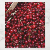 Franse kersen wijn etiket (Enkel label)