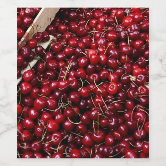 Franse kersen wijn etiket (Enkel label)