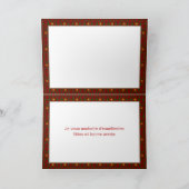 Franse kerst, eekhoorn, pijnboom en eikel feestdagen kaart (Binnen)