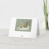 Franse kerst, Familie in het bos Feestdagen Kaart (Achterkant)